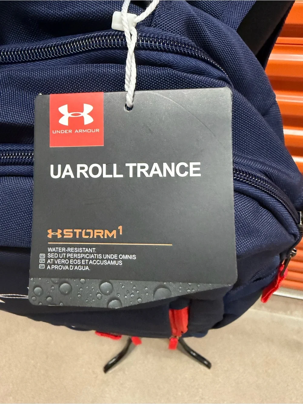 NWT Under Armour Men’s Navy Blue UA Roll Trance Backpack